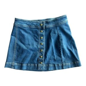 Free People Blue A-Line Mini Skirt Size 4